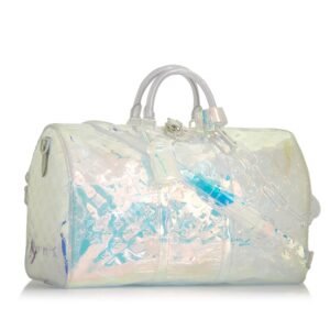 LOUIS VUITTON Monogram Prism Keepall Bandouliere 50 Travel Bag | AlmaBagz