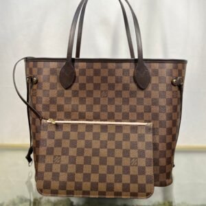 LOUIS VUITTON Neverfull MM Damier Ebene Tote | AlmaBagz