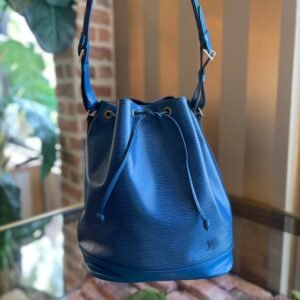 LOUIS VUITTON Large Noe Toledo Blue Epi Leather Bag | AlmaBagz