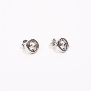 Gucci Interlocking G Earrings Silver Silver Sterling | AlmaBagz