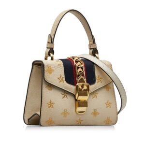 GUCCI Mini Sylvie Bee Star Top Handle Bag | AlmaBagz