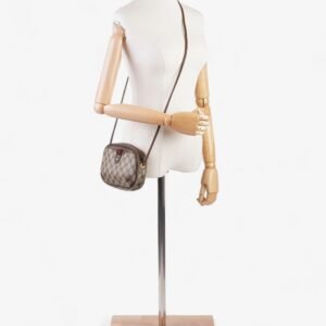 Gucci Web Sherry Line Beige And Ebony GG Supreme / Brown Coated Canvas | AlmaBagz