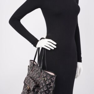 Louis Vuitton Neverfull MM Fall For You Black And Pink Monogram Coated Canvas | AlmaBagz