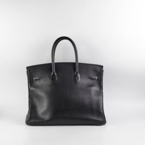 Hermes Birkin 35 Ardennes Black GHW - C Square Stamp | AlmaBagz