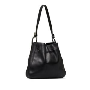 Gucci Shoulder Bag Black Leather | AlmaBagz