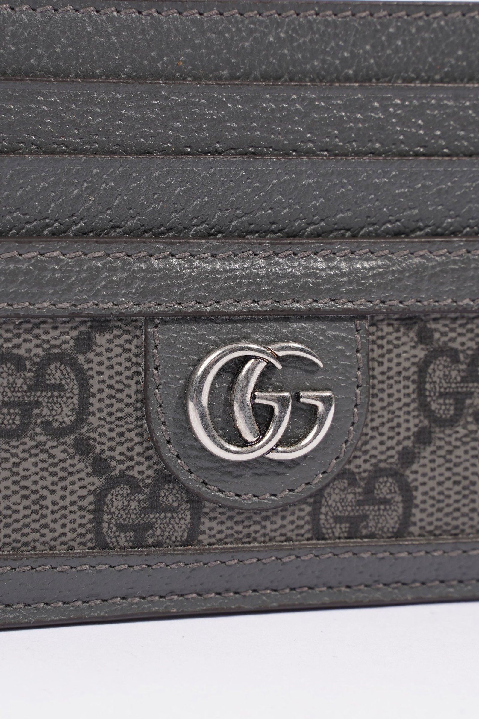 Gucci Ophidia GG Card Holder Grey / GG Supreme Coated Canvas | AlmaBagz