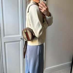 Gucci GG Ophidia Supreme Mini GG Round Backpack | AlmaBagz