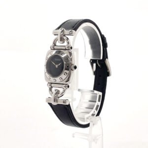 GUCCI Watches Quartz 6300L Stainless Steel Silver black dial Women Used | AlmaBagz