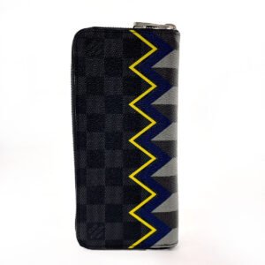 LOUIS VUITTON Long Wallet Purse N61253 Damier Grafitto Canvas black Color column Zippy Wallet Vertical | AlmaBagz