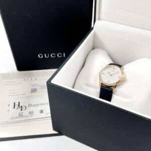 GUCCI Watches Quartz YA126571 Stainless Steel , Leather gold G timeless Silver dial Women Used | AlmaBagz