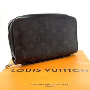 LOUIS VUITTON Long Wallet Purse M61698 Monogram Eclipse black Zippy XL | AlmaBagz
