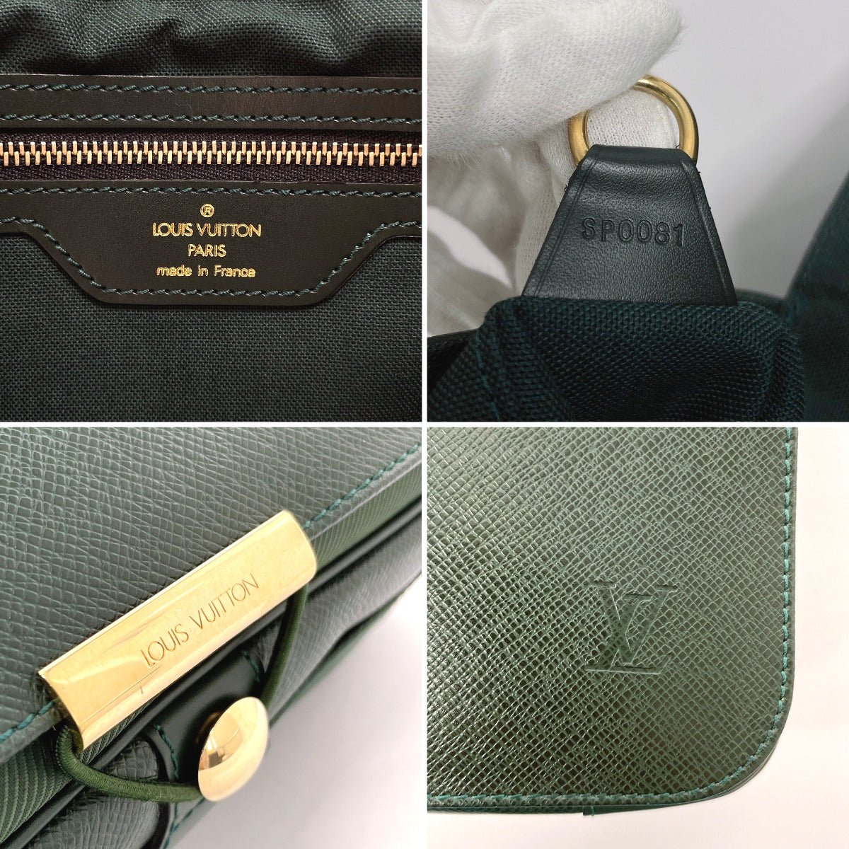 LOUIS VUITTON Shoulder Bag M30144 Taiga green Victor | AlmaBagz - Image 8