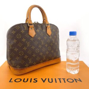 LOUIS VUITTON Handbag M51130 Monogram canvas, tanned leather Brown Alma | AlmaBagz
