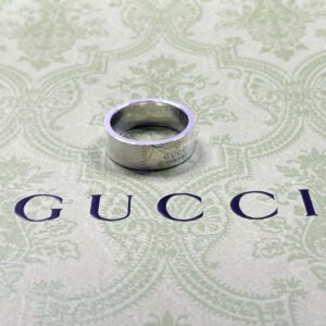 GUCCI Ring Silver925 Silver logo mens 24 Used | AlmaBagz