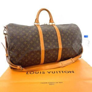 LOUIS VUITTON Boston Duffel bag M41414 Monogram canvas Brown Keepall  bandouliere 55 | AlmaBagz