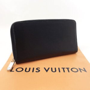 LOUIS VUITTON Long Wallet Purse M60632 Epi Leather black Zippy Organizer | AlmaBagz