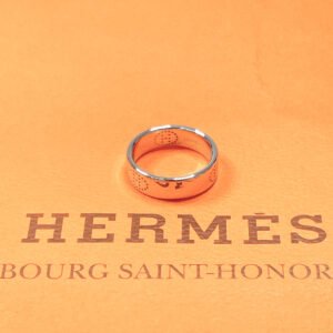 HERMES Ring K18 white gold Silver Eclipse Luban | AlmaBagz