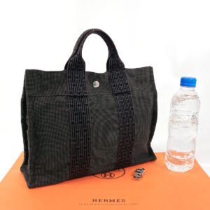 HERMES Tote Bag canvas gray Her Line Tote PM | AlmaBagz