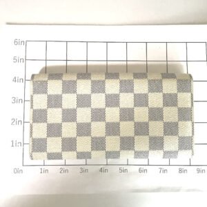 LOUIS VUITTON Long Wallet Purse N61735 Damier Azur Canvas white Portefeuille Sarah | AlmaBagz