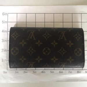 LOUIS VUITTON Long Wallet Purse M61217 Monogram canvas Brown Portefeuille International | AlmaBagz