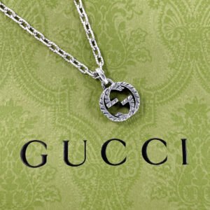 GUCCI Necklace 455307 J8400 0811 Silver925 Silver Interlocking G | AlmaBagz
