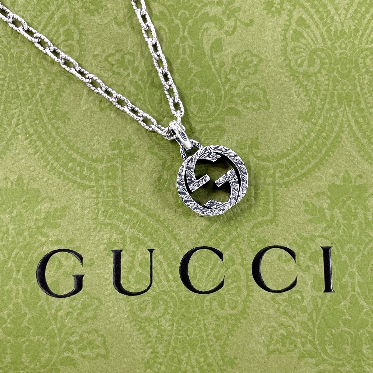 GUCCI Necklace 455307 J8400 0811 Silver925 Silver Interlocking G | AlmaBagz