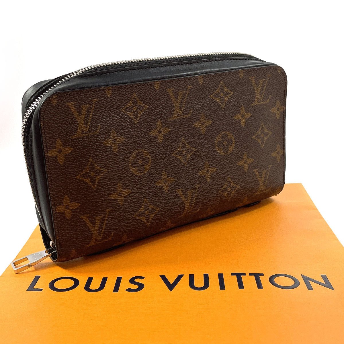 LOUIS VUITTON Long Wallet Purse M61506 Monogram macacer Brown Zippy XL | AlmaBagz