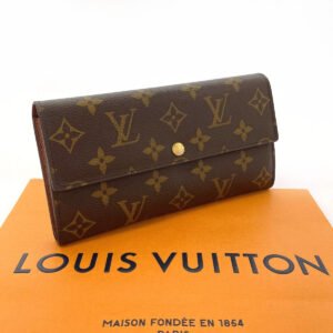 LOUIS VUITTON Long Wallet Purse M61734 Monogram canvas Brown Portefeuille Sarah | AlmaBagz