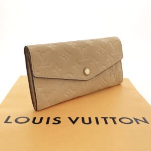 LOUIS VUITTON Long Wallet Purse M60751 Monogram Ann Platt beige Portefeuille Curiuse | AlmaBagz