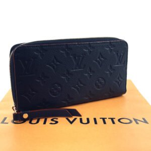LOUIS VUITTON Long Wallet Purse M62121 Monogram Ann Platt Navy Zippy wallet | AlmaBagz