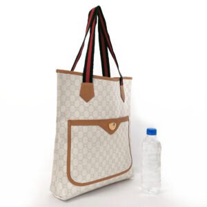 GUCCI Tote Bag GG plus white Sherry line Old Gucci | AlmaBagz