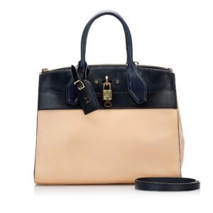 Louis Vuitton City Steamer MM Beige Calfskin | AlmaBagz