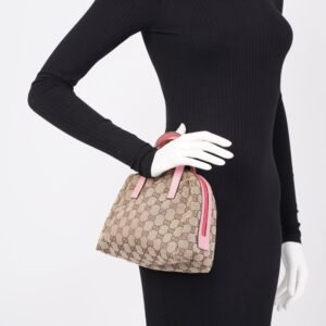 Gucci Mini Handbag Supreme / Pink Canvas | AlmaBagz