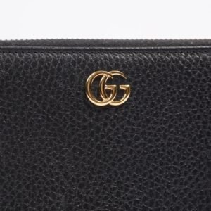 Gucci Zip Around Wallet Black Leather | AlmaBagz