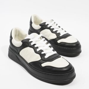 Gucci GG Sneaker White / Black Leather EU 44 UK 10 | AlmaBagz