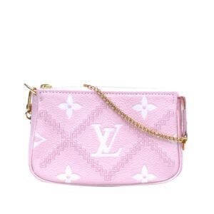 Louis Vuitton Broderies Pochette Accessoires Mini Pink Giant Monogram Empreinte | AlmaBagz