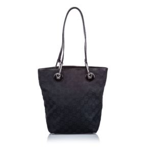 Gucci Black Canvas Fabric GG Eclipse Tote Bag Italy | AlmaBagz