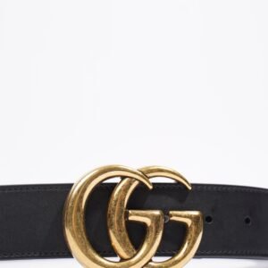 Gucci GG Marmont Belt Black Leather 85cm 34'' | AlmaBagz