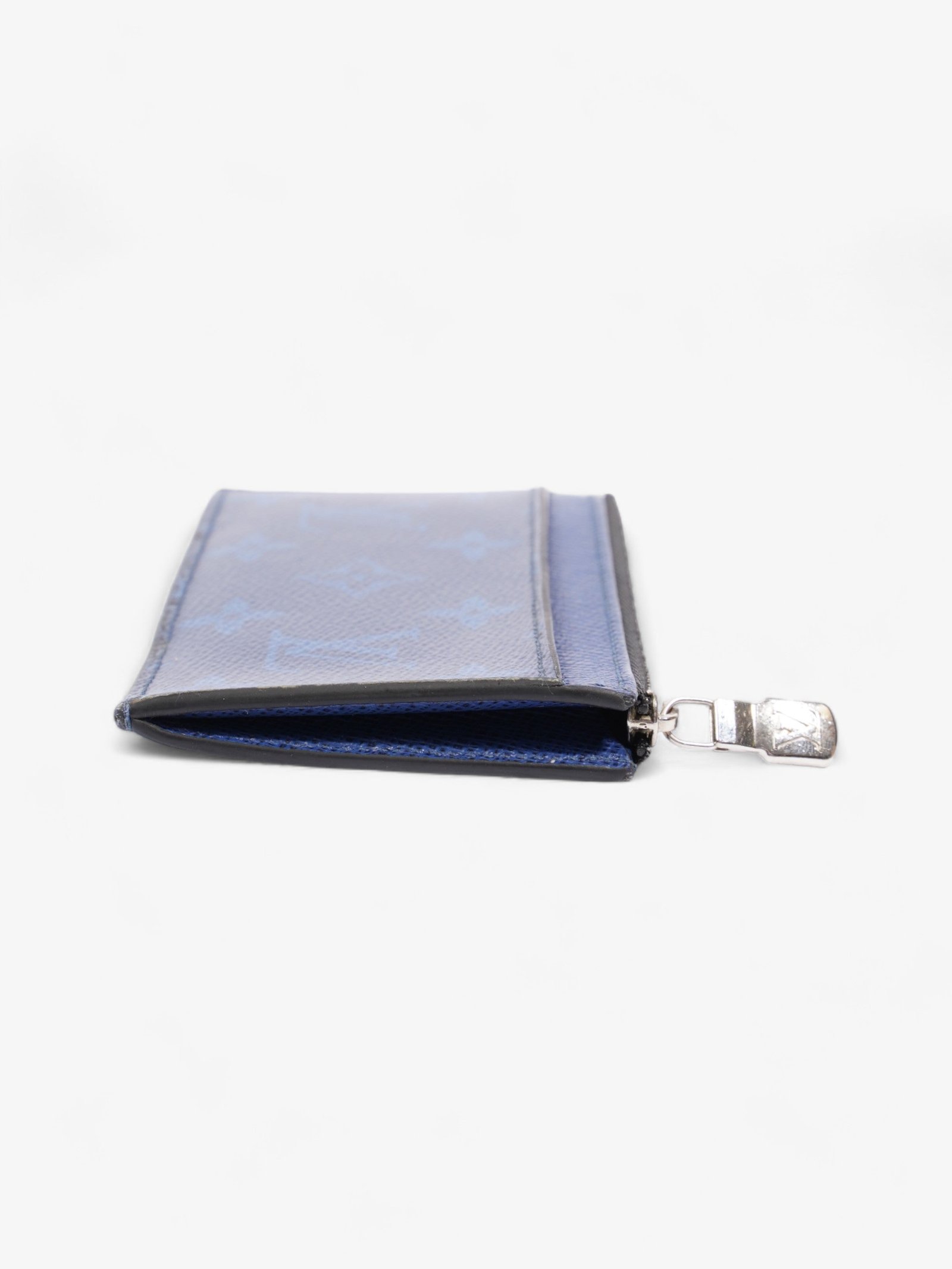 Louis Vuitton Coin Card Holder Navy Blue Leather | AlmaBagz