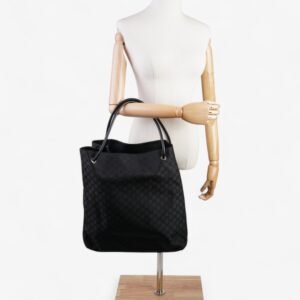 Gucci Gifford Tote Black Canvas | AlmaBagz