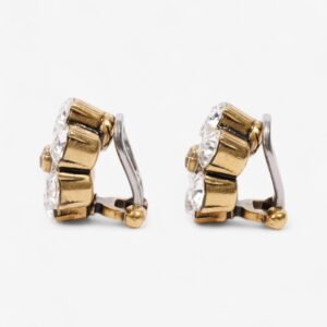 Gucci Crystal Double G Earrings Gold / Silver Base Metal | AlmaBagz