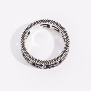 Gucci Ring With Square G Silver Silver Sterling 16 | AlmaBagz