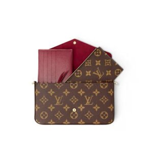 LOUIS VUITTON 2022 Monogram Félicie Pochette Zippy Coin Holder in Fuchsia | AlmaBagz