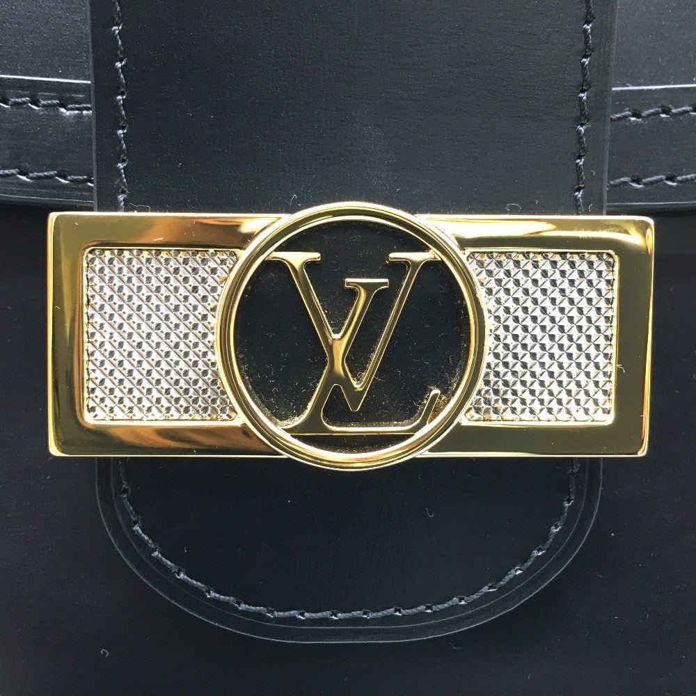 LOUIS VUITTON Shoulder Bag M55821 Calfskin black LV Lock Chain Dauphin MM Women Used | AlmaBagz - Image 3