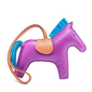 HERMES charm lambskin purple Rodeo GM Women Used | AlmaBagz