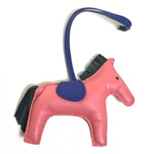 HERMES Bag charm bag strap Horse horse Rodeo Charm MM Anyo Miro pink x blue x gray Women Used | AlmaBagz