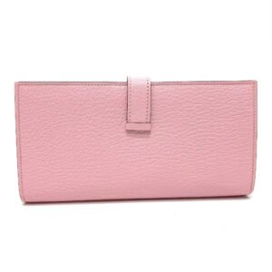 HERMES Long Wallet Purse Chevre Misol pink HMetal Beansufla | AlmaBagz