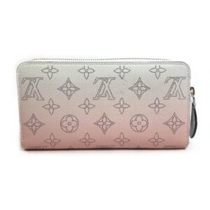 LOUIS VUITTON Long Wallet Purse M80490 monogram mahina leather Pink x White monogram mahina gradation Zippy wallet Women Used | AlmaBagz