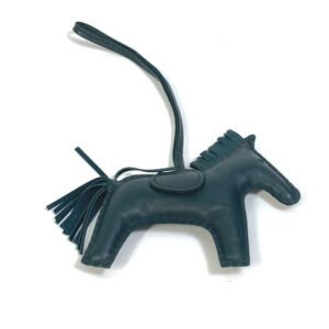 HERMES Bag charm Anyo Miro green horse horse cheval Rodeo MM So Green One Color | AlmaBagz