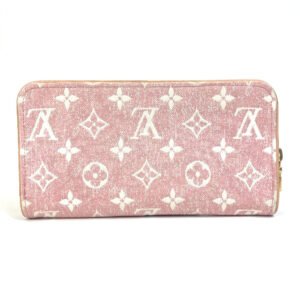 LOUIS VUITTON Long Wallet Purse M81182 Monogram denim pink Monogram denim Zippy wallet Women Used | AlmaBagz
